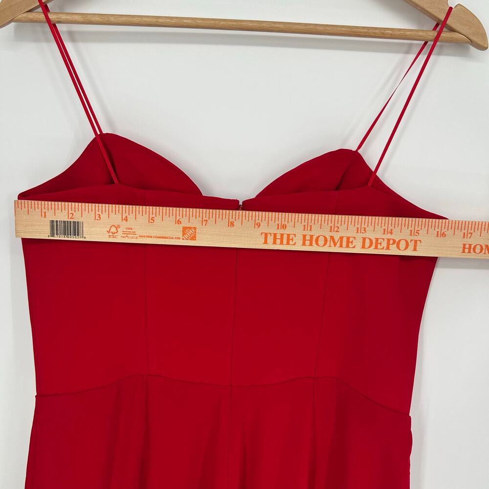 Amanda Uprichard‎ Red Jumpsuit w/ Sweetheart Neckline - Size Large - Picture 6 of 6